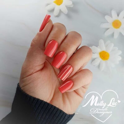 MollyLac Dark Raspberry 193 géllakk – málnapiros–korallos árnyalat