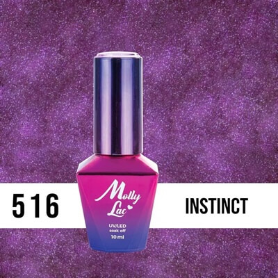 MollyLac Instinct Nr. 516 géllakk – gyöngyházfényű, kifinomult szín Miss Iconic kollekcióból