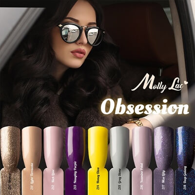 MollyLac Géllakk - Miss Lilly Nr. 217 ékszerhatású lila árnyalat elegáns géllakkhoz