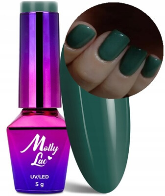 MollyLac géllakk Verte Nr. 490 – zöld-tengerkék árnyalat