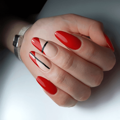 NTN Premium UV/LED 126# géllakk – neon piros, intenzív szín, tartós fedés