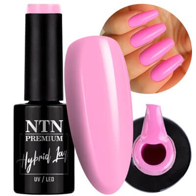 NTN Premium UV/LED 124# Barbie rózsaszín HEMA mentes géllakk a Splash kollekcióból