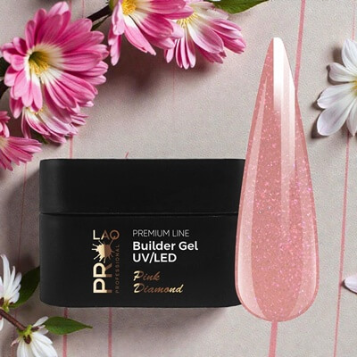 PRO-LAQ Premium Line csillámos építőzselé szett – Moet Diamond, Pink Diamond, Unicorn 3×50g