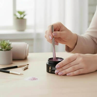 PRO-LAQ Unicorn 50g rózsaszín, irizáló csillámos építőzselé