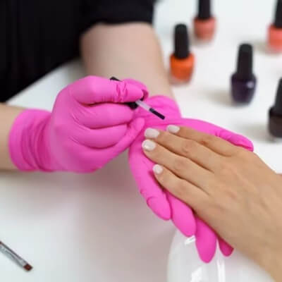 Púdermentes Nitril Kesztyű Magenta S – latexmentes, rózsaszín védőkesztyű