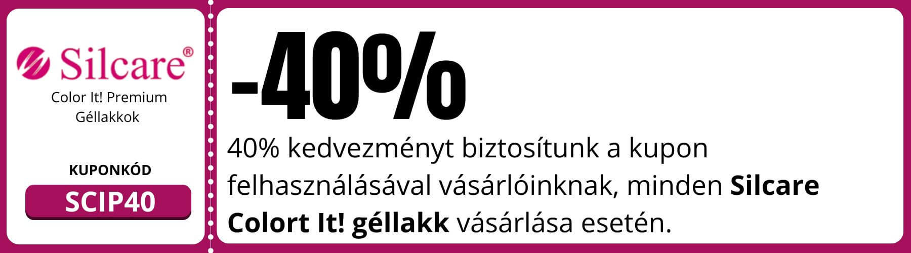 40% kedvezményes kupon