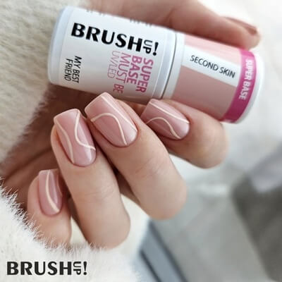 Brush UP! Super Base – Second Skin hatású, természetes alapzselé