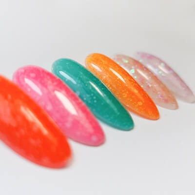 Candy Nail Gél Candy Mint HEMA Free zöld fehér szemcsés díszítő zselé