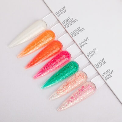Candy Nail Gél Candy Mint HEMA Free zöld fehér szemcsés díszítő zselé