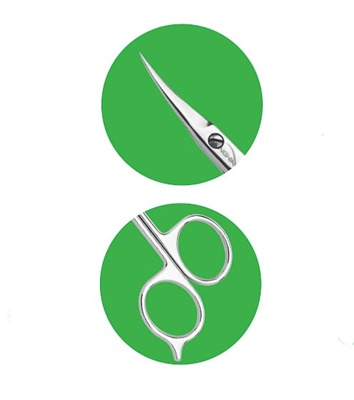 Nghia KD.43 Bőrvágó Olló – professzionális ívelt pengéjű bőrvágó olló autokláv sterilizálással