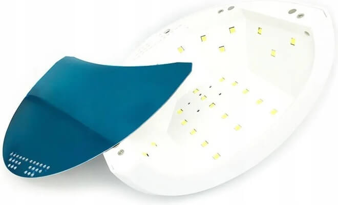 Q7 SUN1 UV/LED lámpa 48W tükrös aljjal professzionális kötéshez