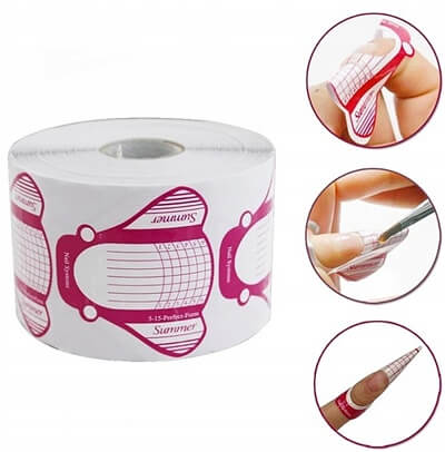 SUNONE Lepke sablon 50 db – erős tapadású, rugalmas körömépítő sablon